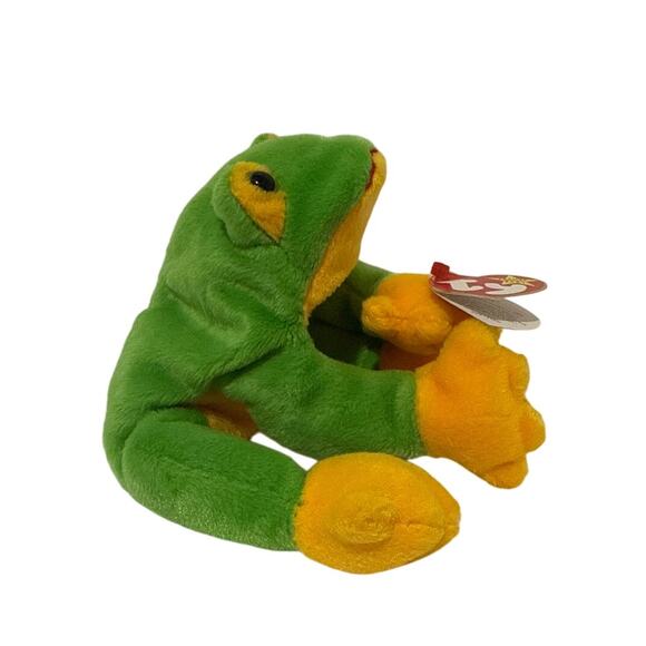 VTG TY Smoochy the Green and Yellow DOB 10/1/1997  (No Package) (Tag Protector) - Picture 3 of 4